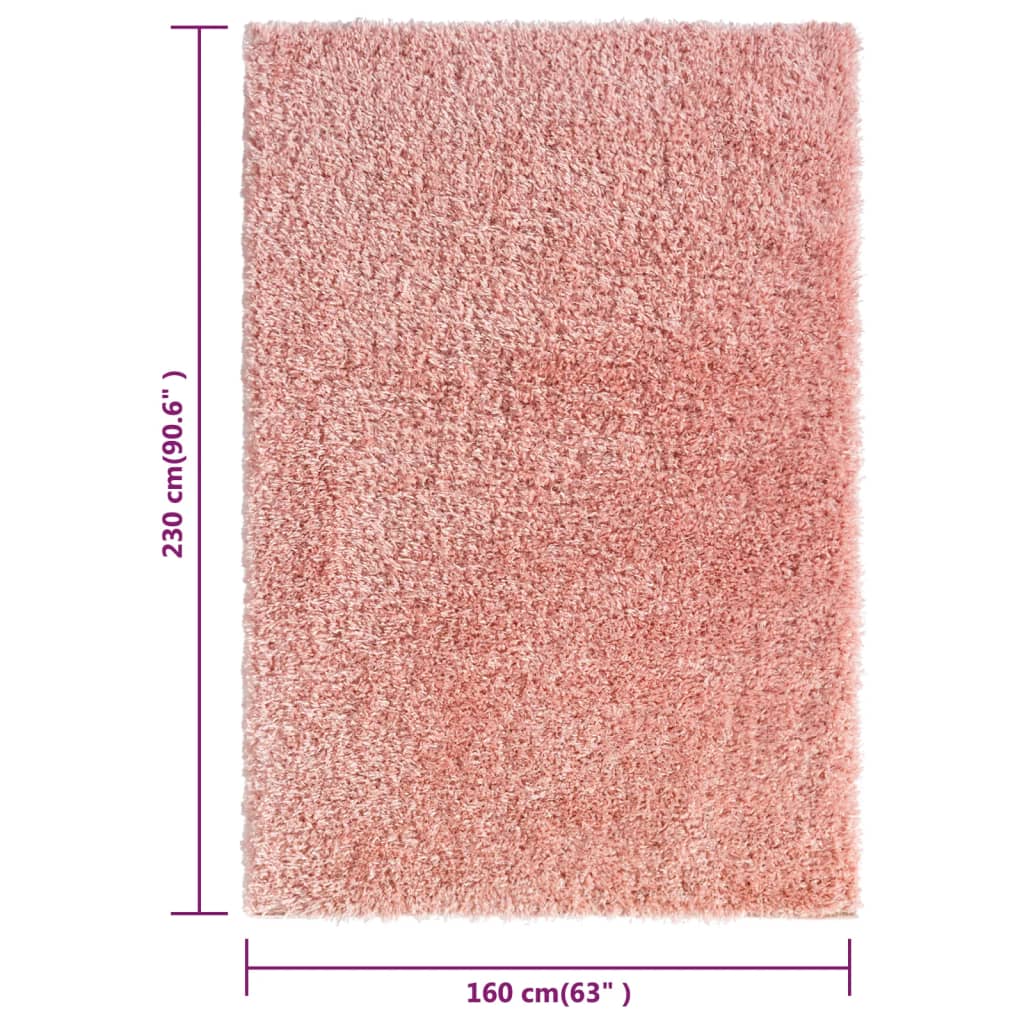vidaXL Χαλί Shaggy με Ψηλό Πέλος Ροζ 160 x 230 εκ. 50 χιλ.