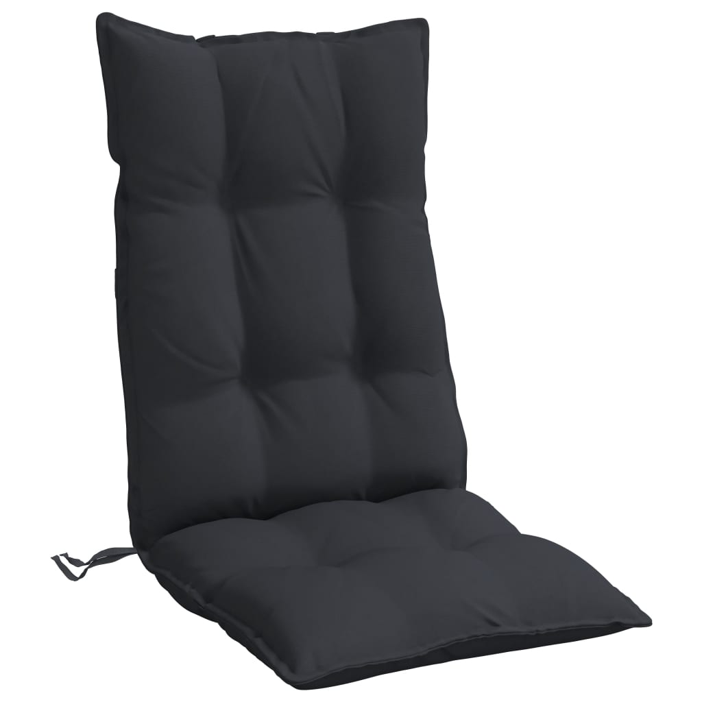 vidaXL Μαξιλάρια Καρέκλας με Πλάτη 4 τεμ. Μαύρα από Ύφασμα Oxford