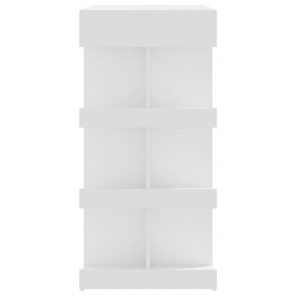vidaXL Τραπέζι Μπαρ με Ράφια Λευκό 100x50x101,5 εκ. από Μοριοσανίδα