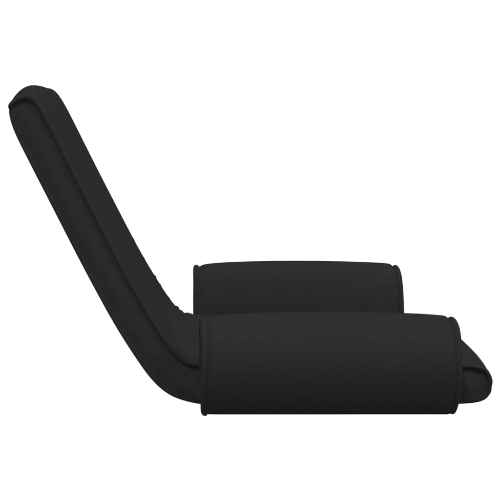 vidaXL Καρέκλα Δαπέδου Πτυσσόμενη Μαύρη Υφασμάτινη