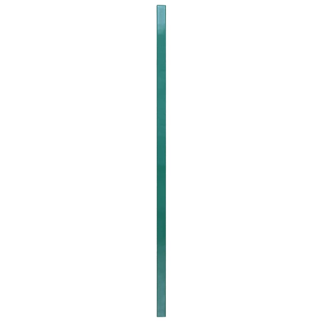 vidaXL Πάνελ Περίφραξης Πράσινο 6x0,8 μ. Σίδηρος Ηλεκτρ. Βαφή + Στύλοι