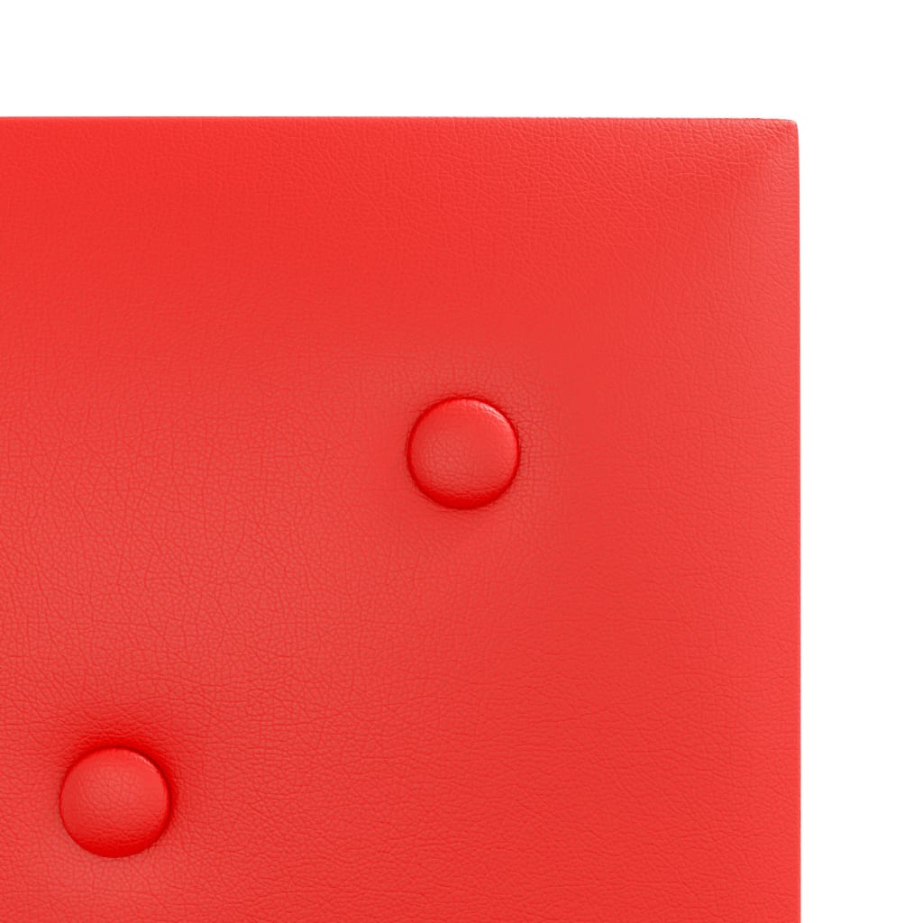 vidaXL Πάνελ Τοίχου 12 τεμ. Κόκκινα 30 x 30 εκ. 1,08 μ² Συνθ. Δέρμα