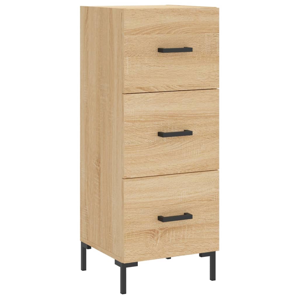 vidaXL Μπουφές Sonoma δρυς 34,5 x 34 x 180 εκ. από Επεξεργασμένο Ξύλο