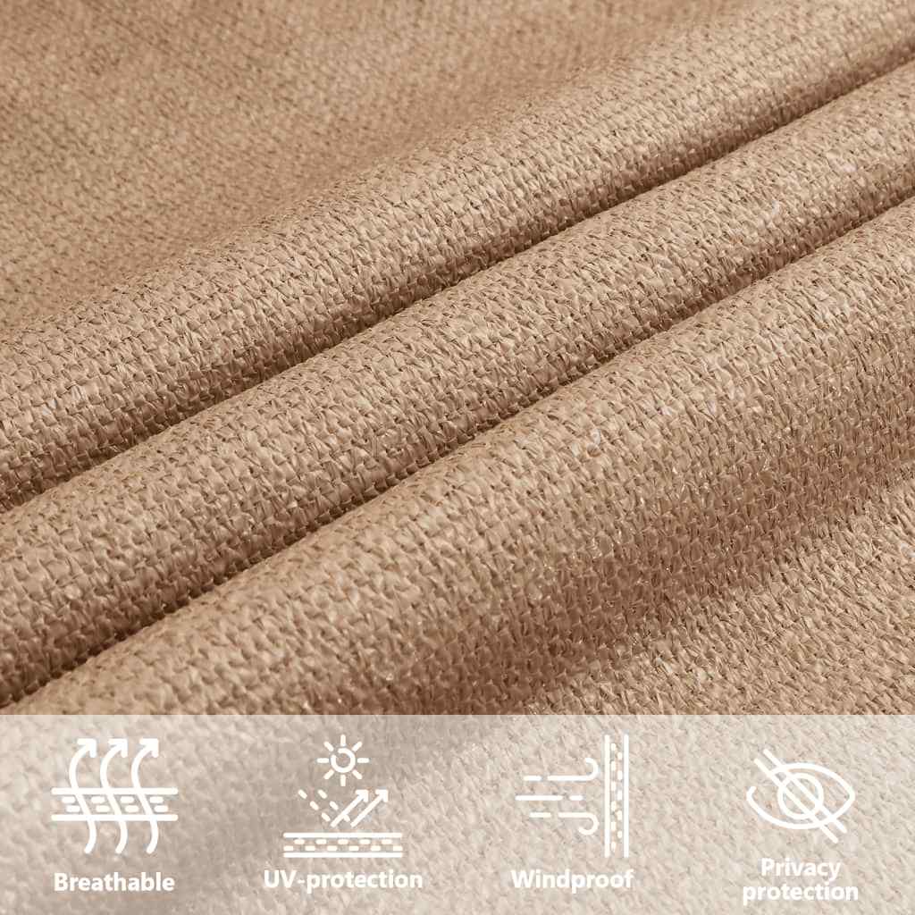 vidaXL Πανί Σκίασης Taupe 3 x 5 μ. από HDPE 160 γρ./μ²