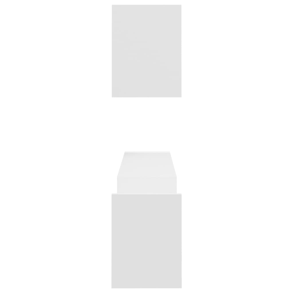 vidaXL Ραφιέρες Τοίχου 2 τεμ. Λευκό 100 x 15 x 20 εκ. Μοριοσανίδα