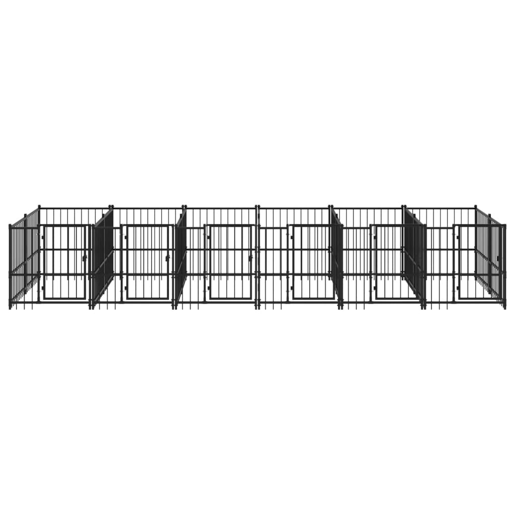 vidaXL Κλουβί Σκύλου Εξωτερικού Χώρου 11,27 μ² από Ατσάλι