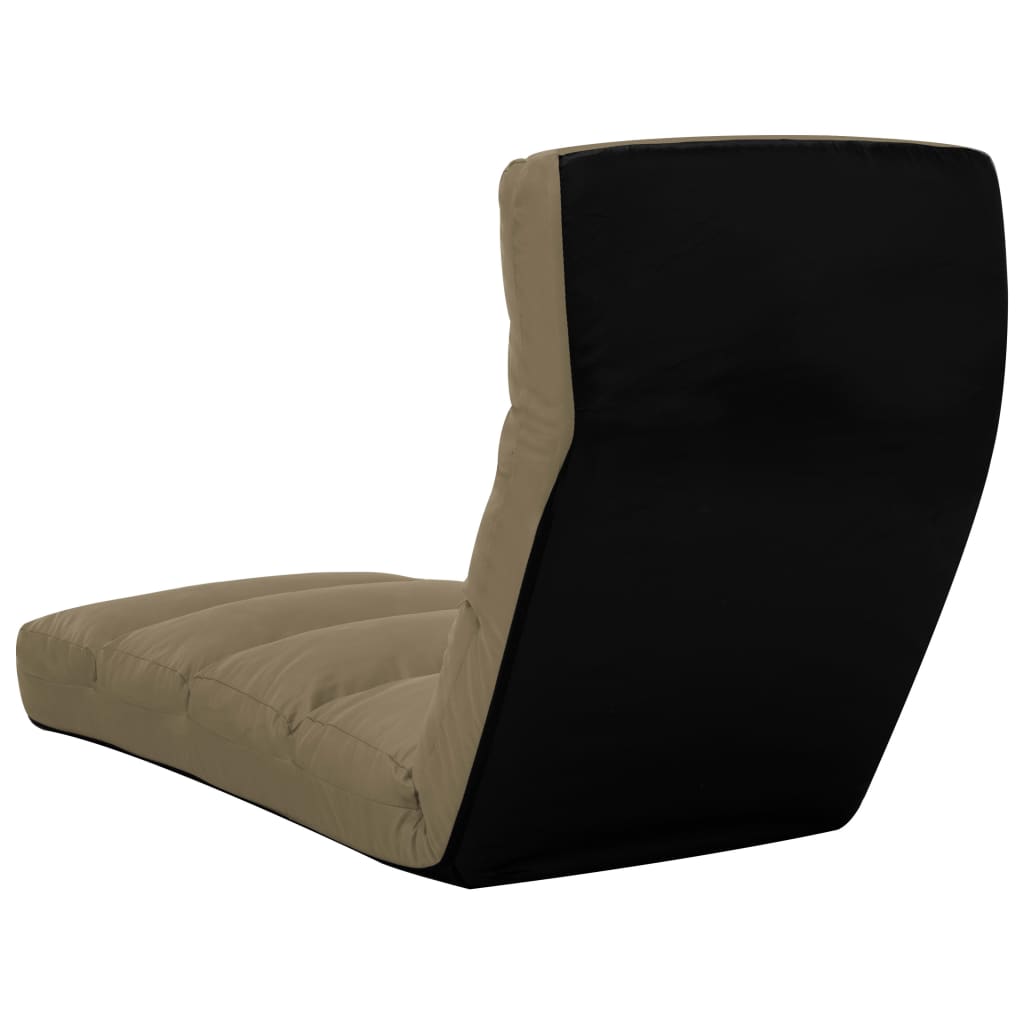 vidaXL Καρέκλα Δαπέδου Πτυσσόμενη Καπουτσίνο από Συνθετικό Δέρμα