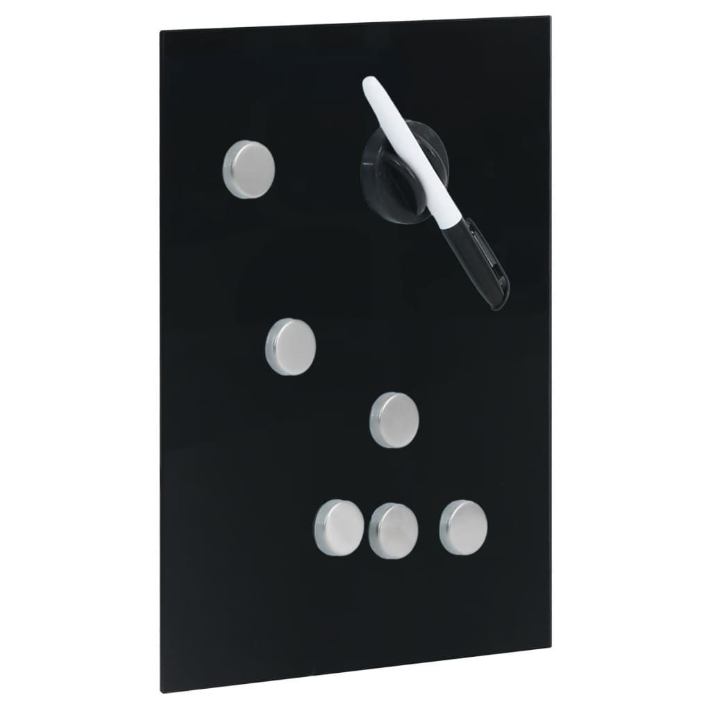 vidaXL Κλειδοθήκη με Μαγνητικό Πίνακα Μαύρη 30 x 20 x 5,5 εκ.