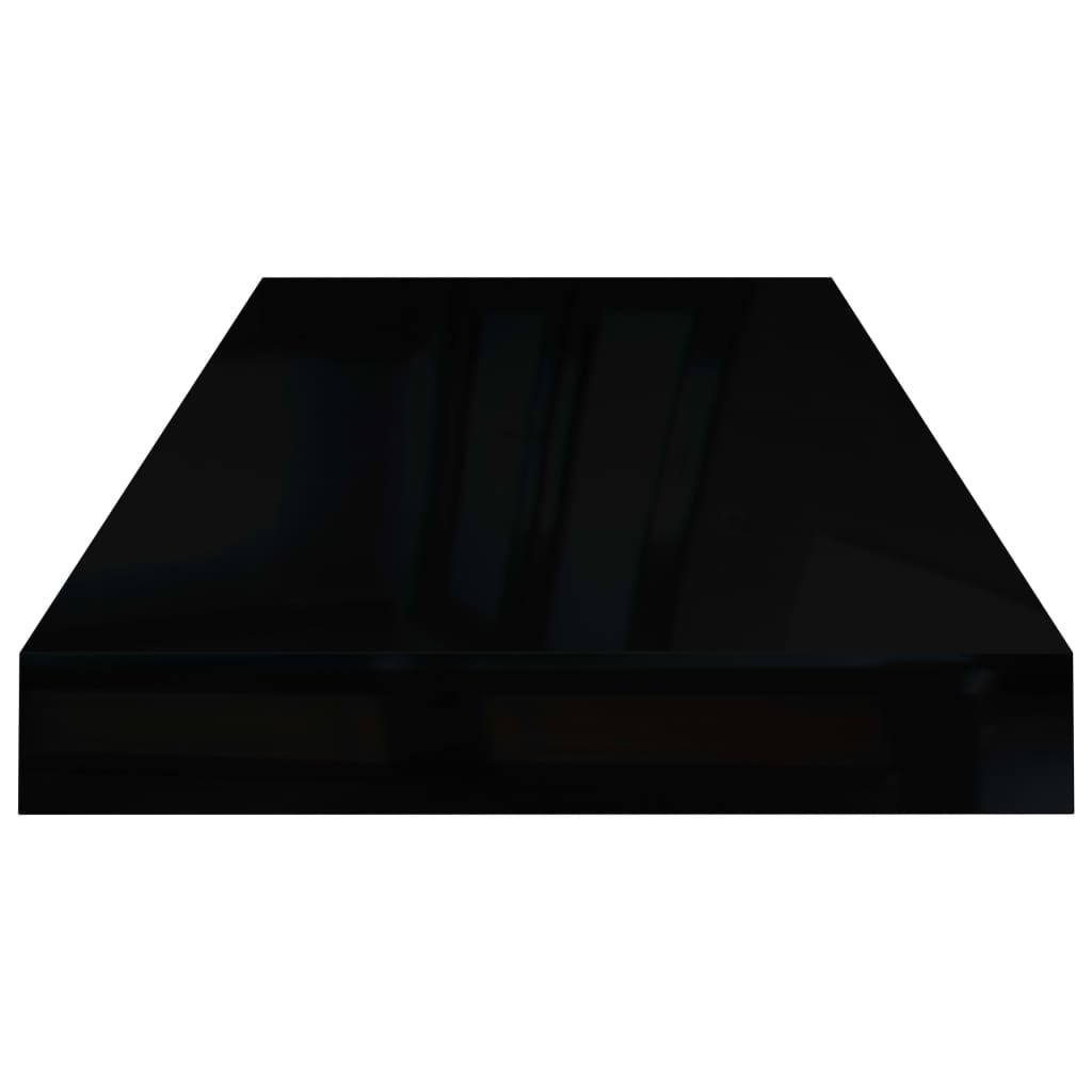 vidaXL Ράφι Τοίχου Γυαλιστερό Μαύρο 60 x 23,5 x 3,8 εκ. MDF