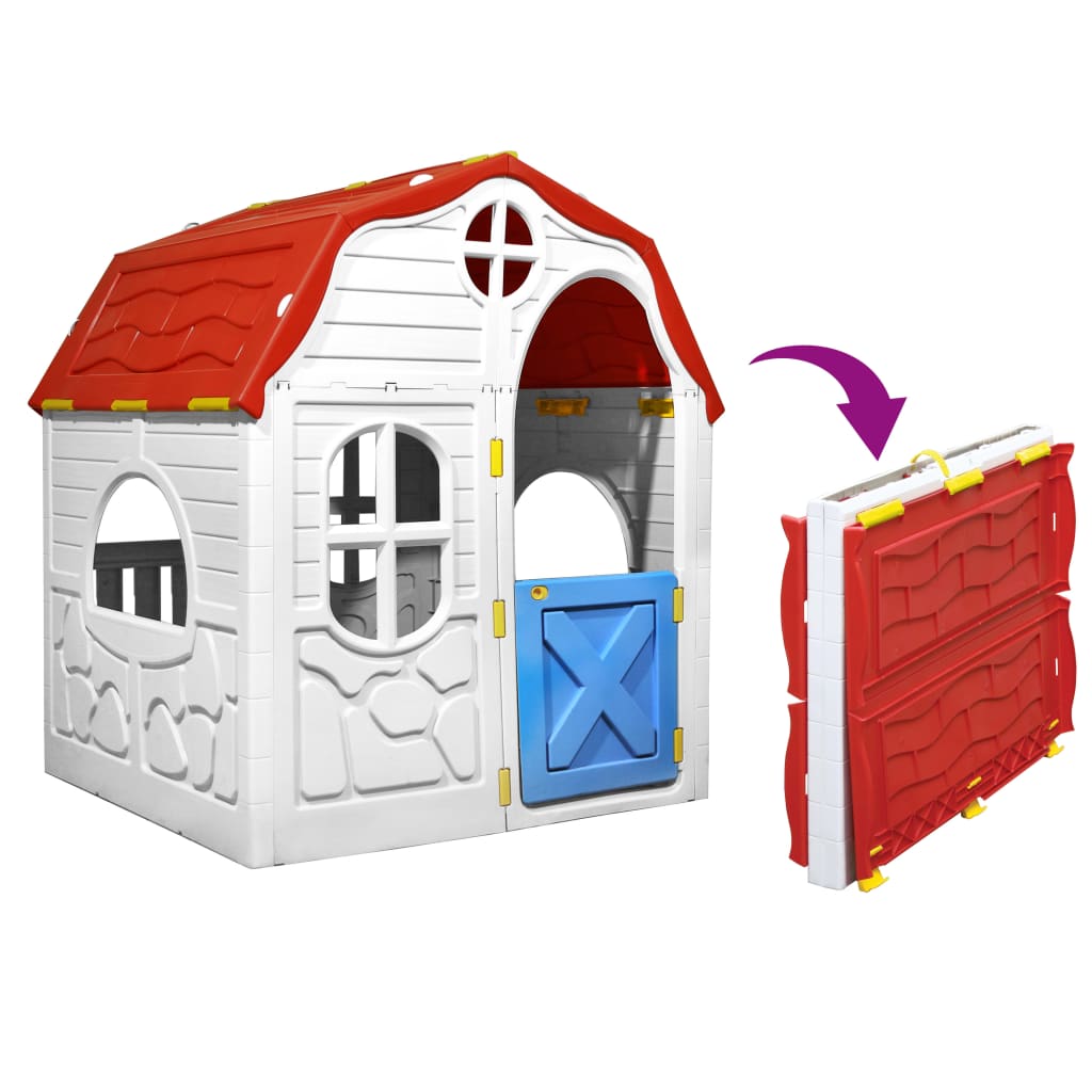 vidaXL Σπιτάκι Παιδικό Πτυσσόμενο με Πόρτα και Παράθυρα