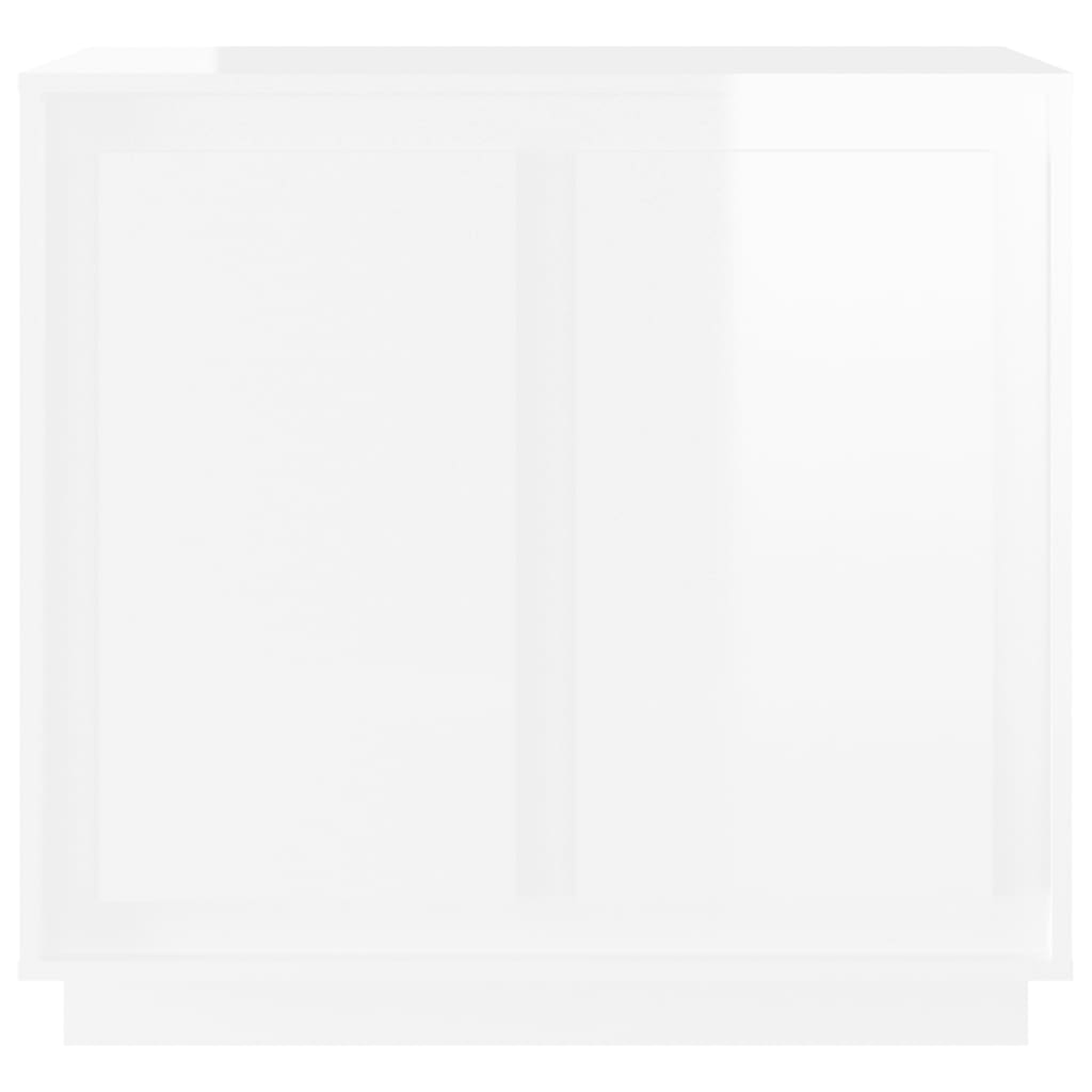vidaXL Ντουλάπι Γυαλιστερό Λευκό 80x34x75 εκ. από Επεξεργασμένο Ξύλο