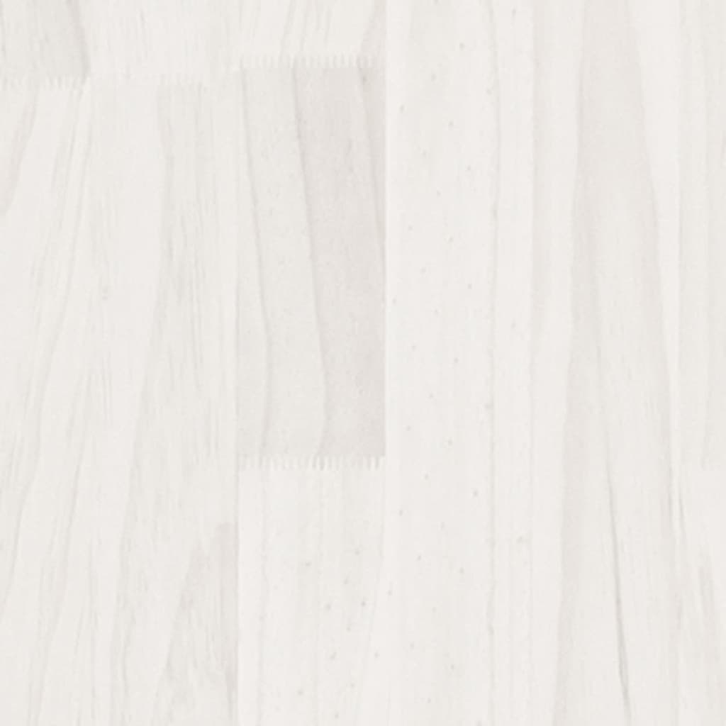 vidaXL Ζαρντινιέρες 2 τεμ. Λευκό 110 x 31 x 70 εκ. Μασίφ Ξύλο Πεύκου