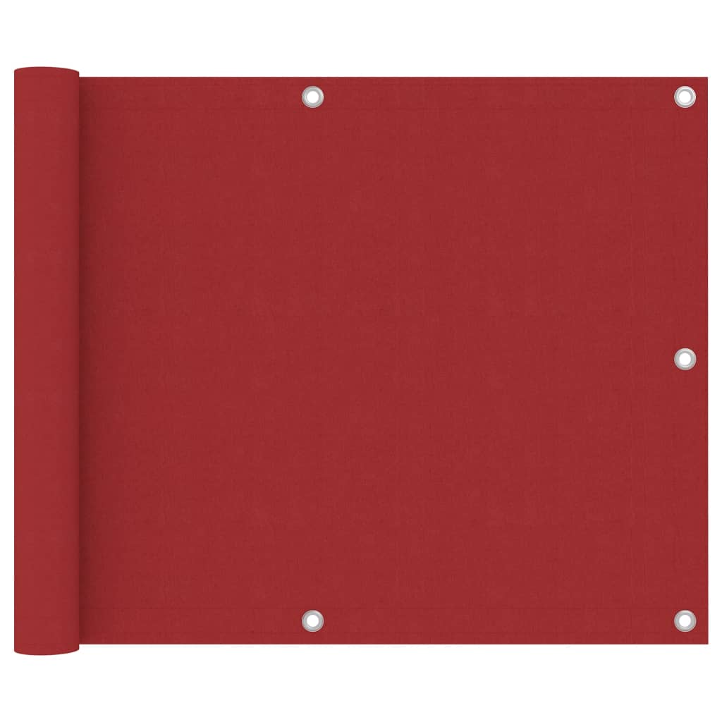vidaXL Διαχωριστικό Βεράντας Κόκκινο 75 x 600 εκ. Ύφασμα Oxford
