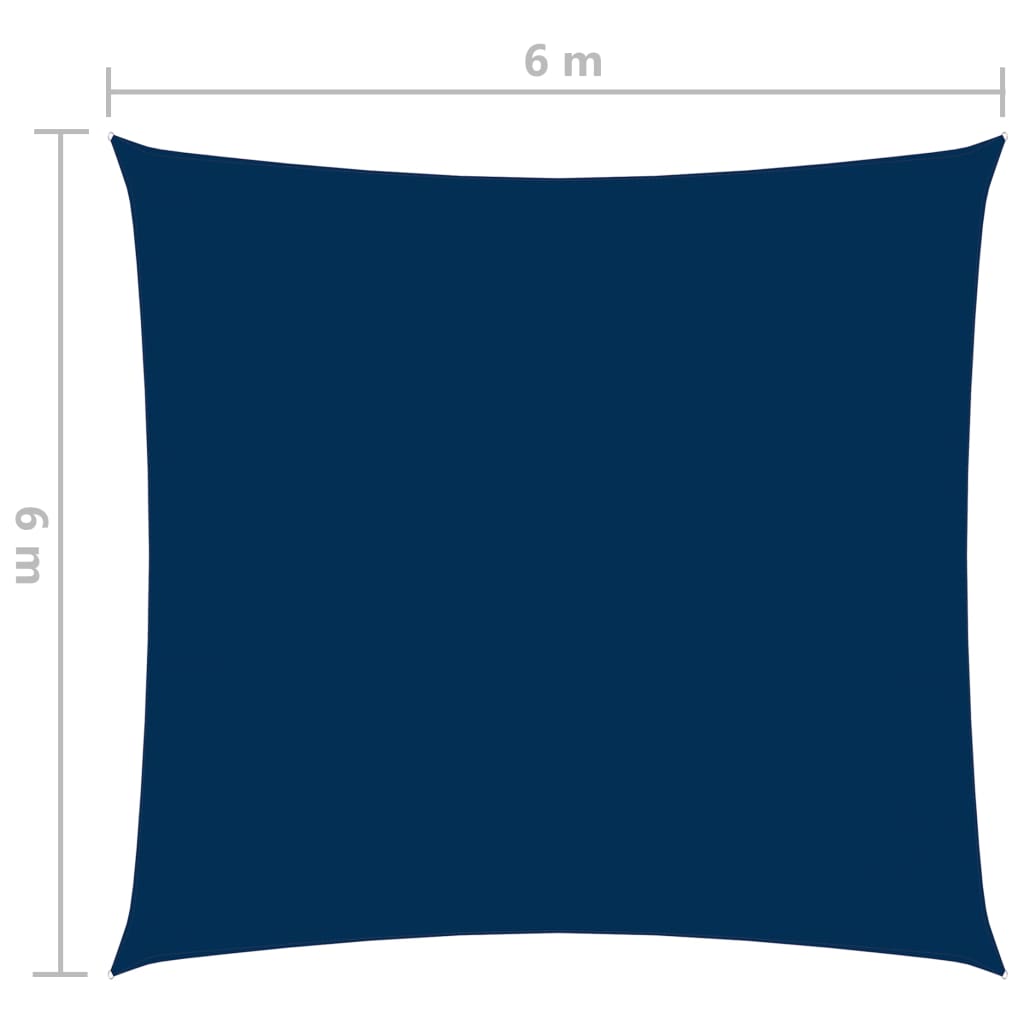 vidaXL Πανί Σκίασης Τετράγωνο Μπλε 6 x 6 μ. από Ύφασμα Oxford