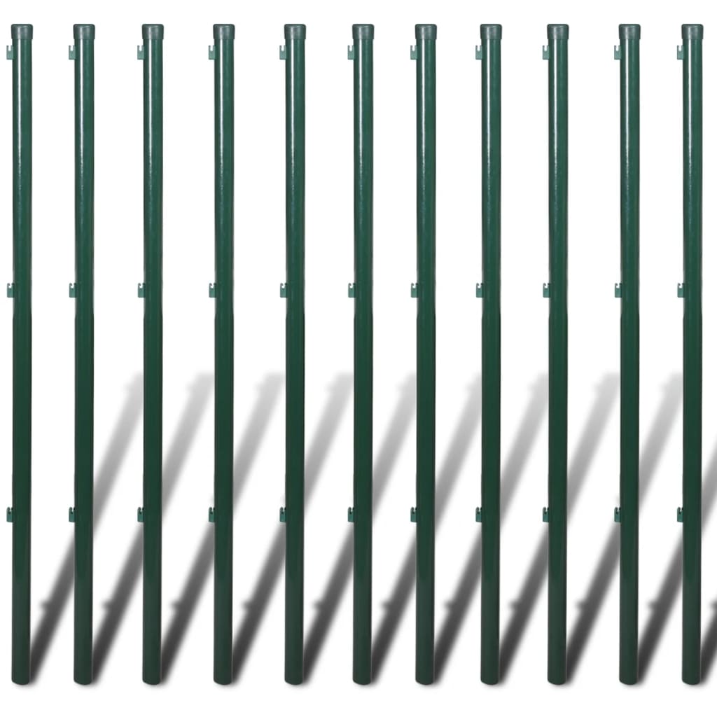 vidaXL Συρματόπλεγμα Περίφραξης Πράσινο 1,5 x 25 μ. Ατσάλινο + Στύλοι