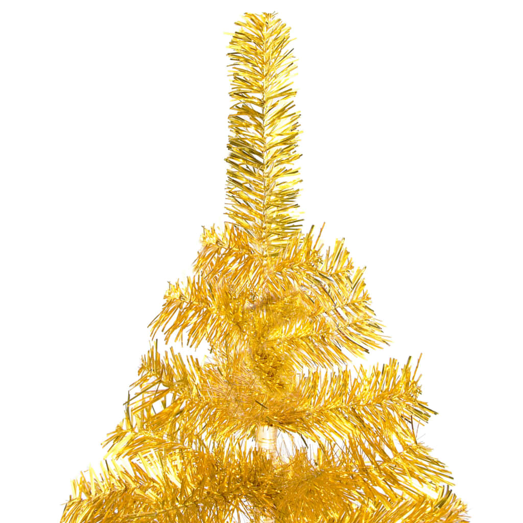 vidaXL Χριστουγεν Δέντρο Προφωτισμένο Τεχνητό Μπάλες Χρυσό 240εκ PET