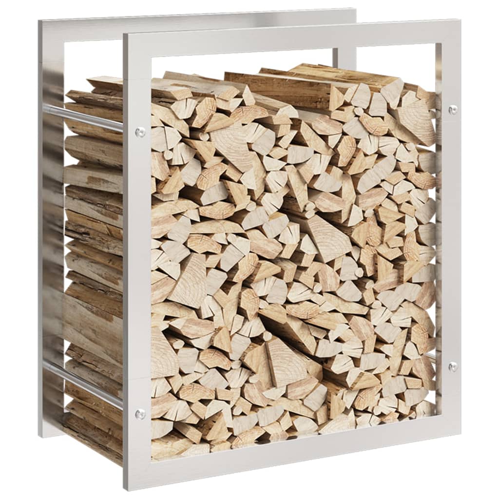 vidaXL Ραφιέρα Καυσόξυλων 50 x 28 x 56 εκ. από Ανοξείδωτο ατσάλι