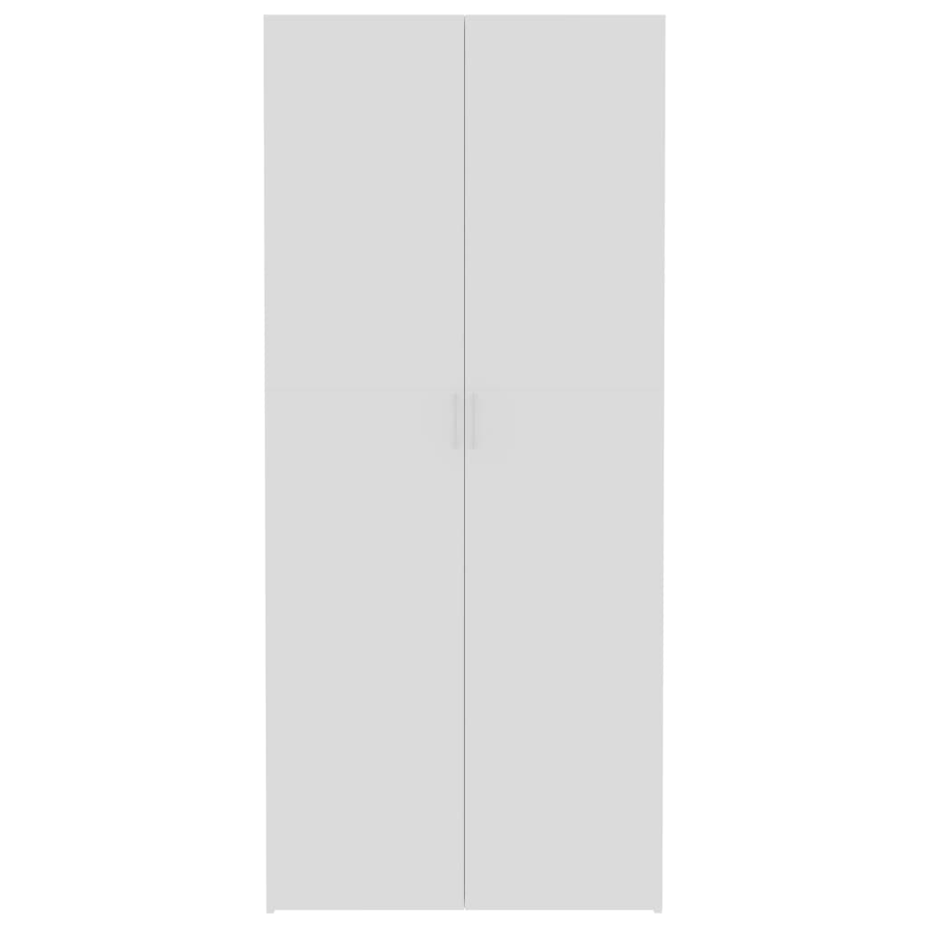 vidaXL Ντουλάπα Λευκή / Sonoma Δρυς 80 x 35,5 x 180 εκ. Μοριοσανίδα
