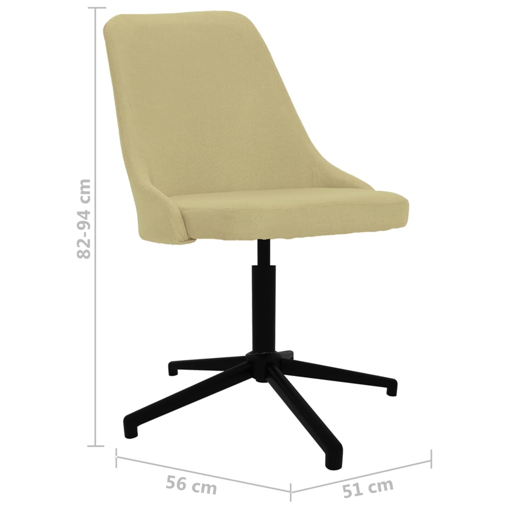 vidaXL Καρέκλα Γραφείου Περιστρεφόμενη Πράσινη Υφασμάτινη