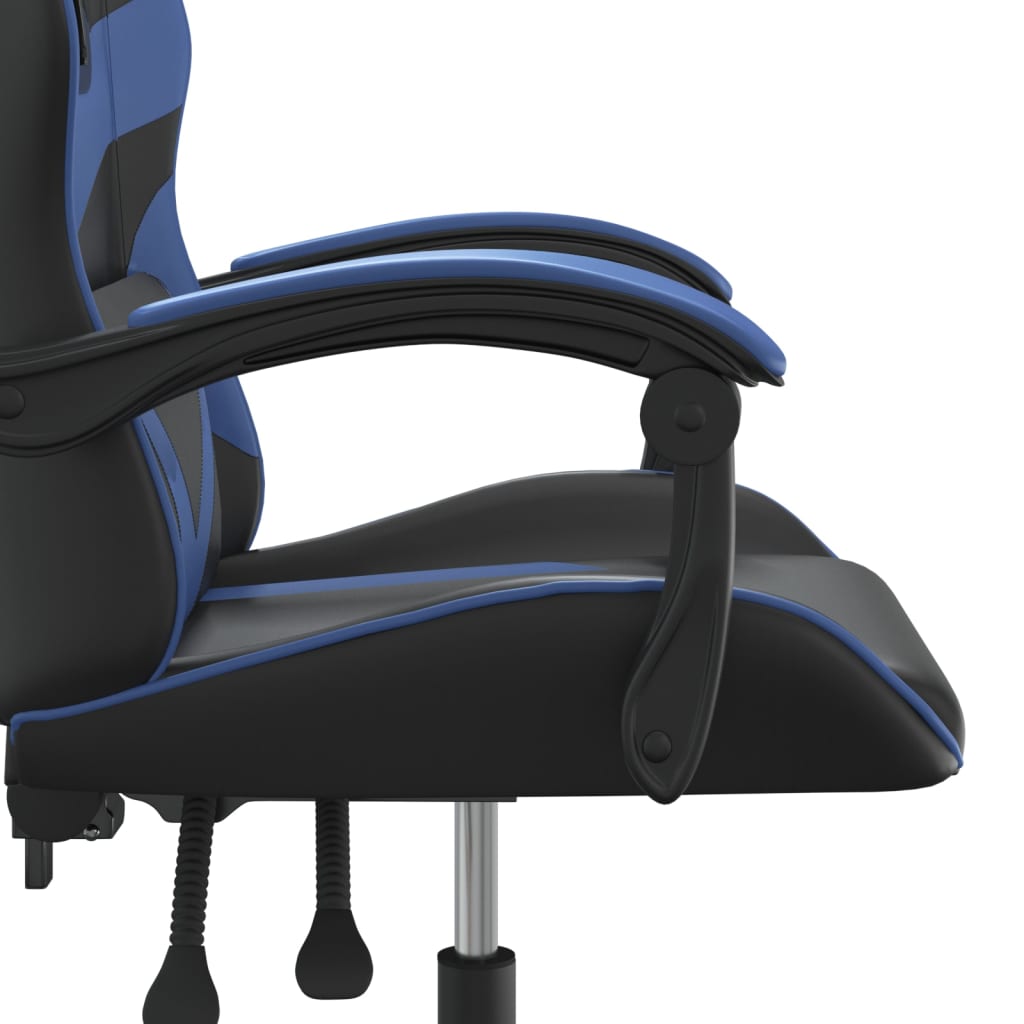 vidaXL Καρέκλα Gaming Περιστρεφόμενη Μαύρη & Μπλε από Συνθετικό Δέρμα