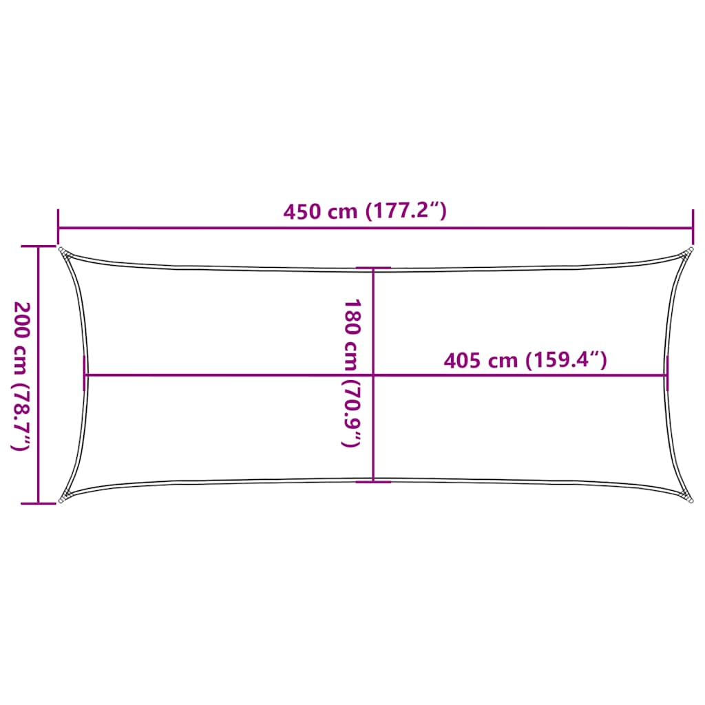 vidaXL Πανί Σκίασης Taupe 2 x 4,5 μ. από HDPE 160 γρ./μ²