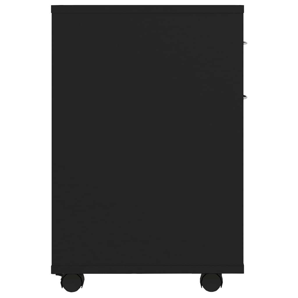 vidaXL Ντουλάπι Τροχηλάτο Μαύρο 45 x 38 x 54 εκ. από Μοριοσανίδα