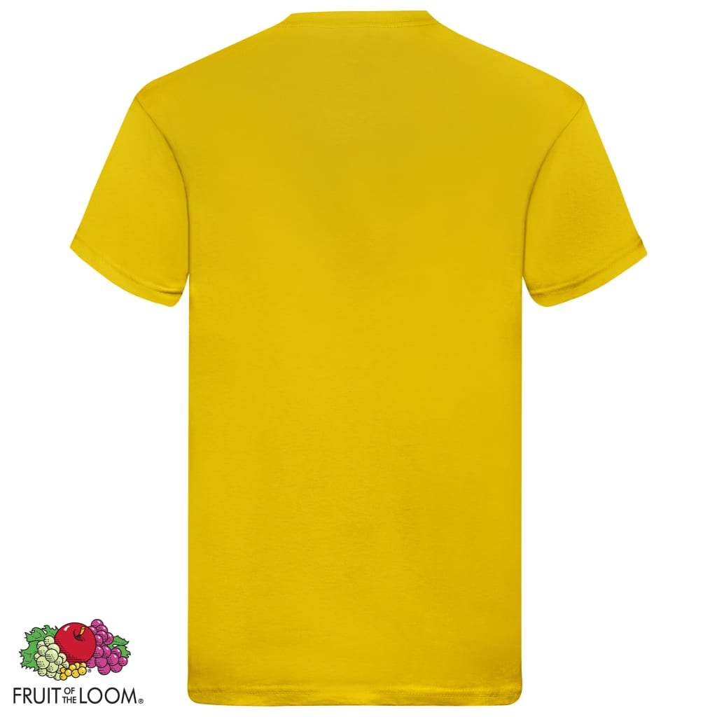 Fruit of the Loom T-shirt Original 5 τεμ. Κίτρινα XXL Βαμβακερά