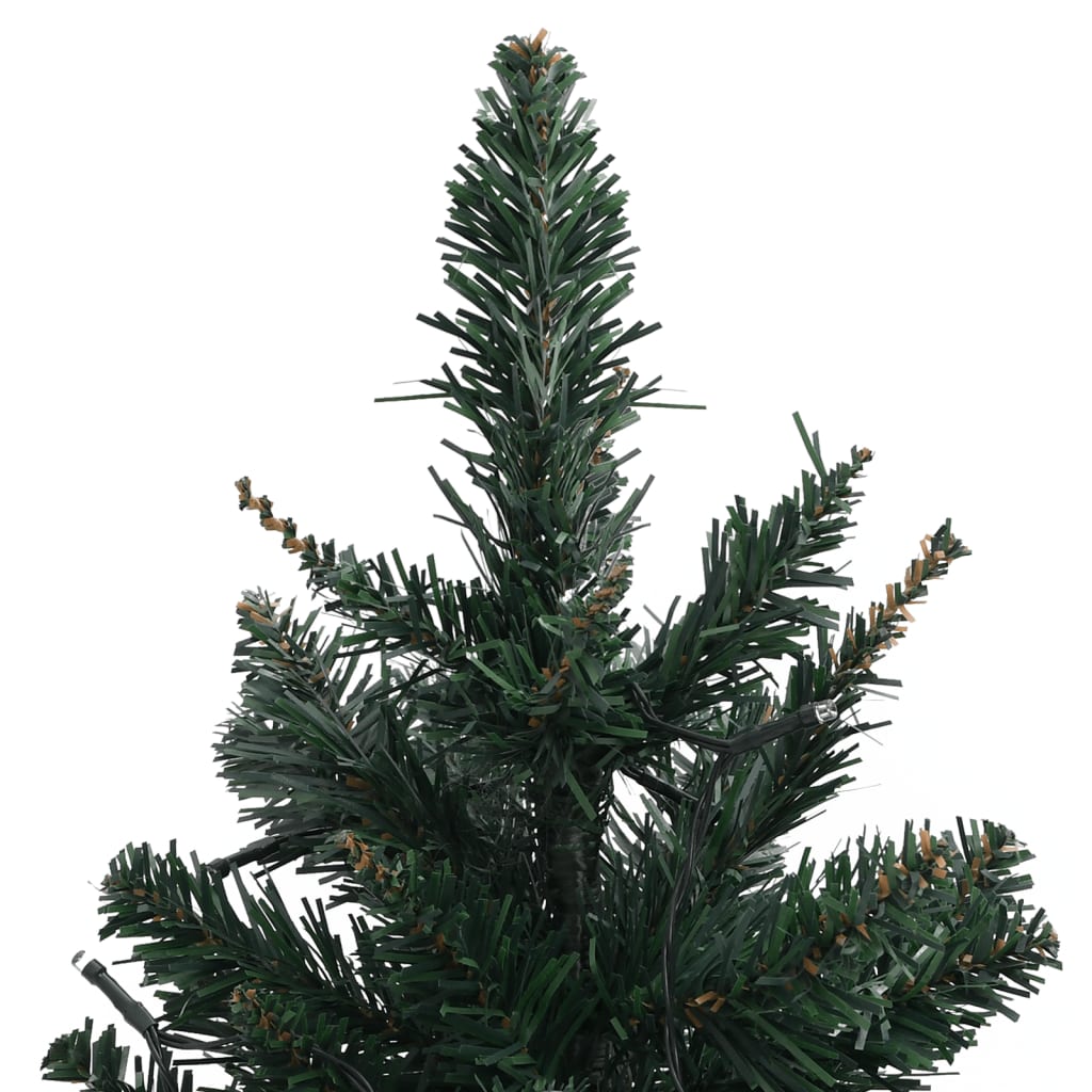 vidaXL Χριστουγεν. Δέντρο Προαναμμένο Τεχνητό Βάσεις Πράσινο 60εκ. PVC