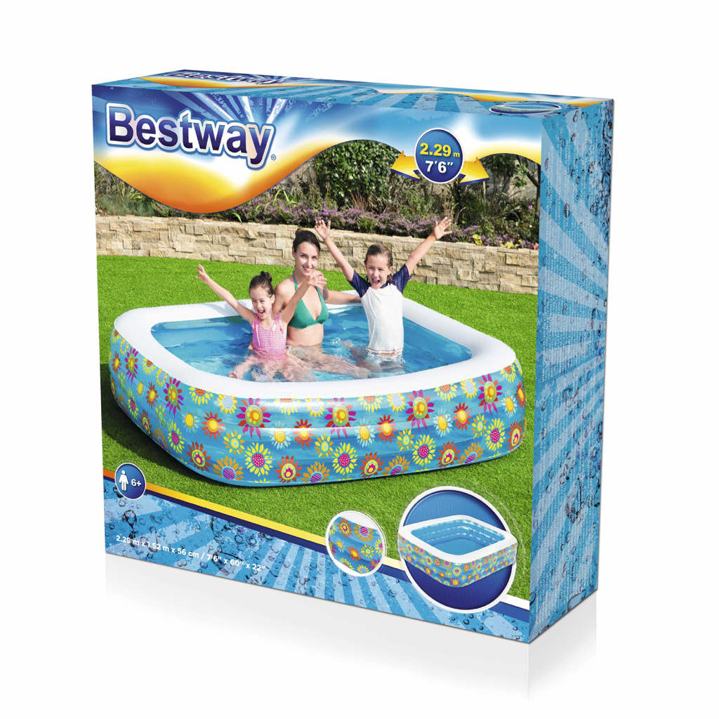 Bestway Παιδική Πισίνα Φουσκωτή Μπλε 229 x 152 x 56 εκ.