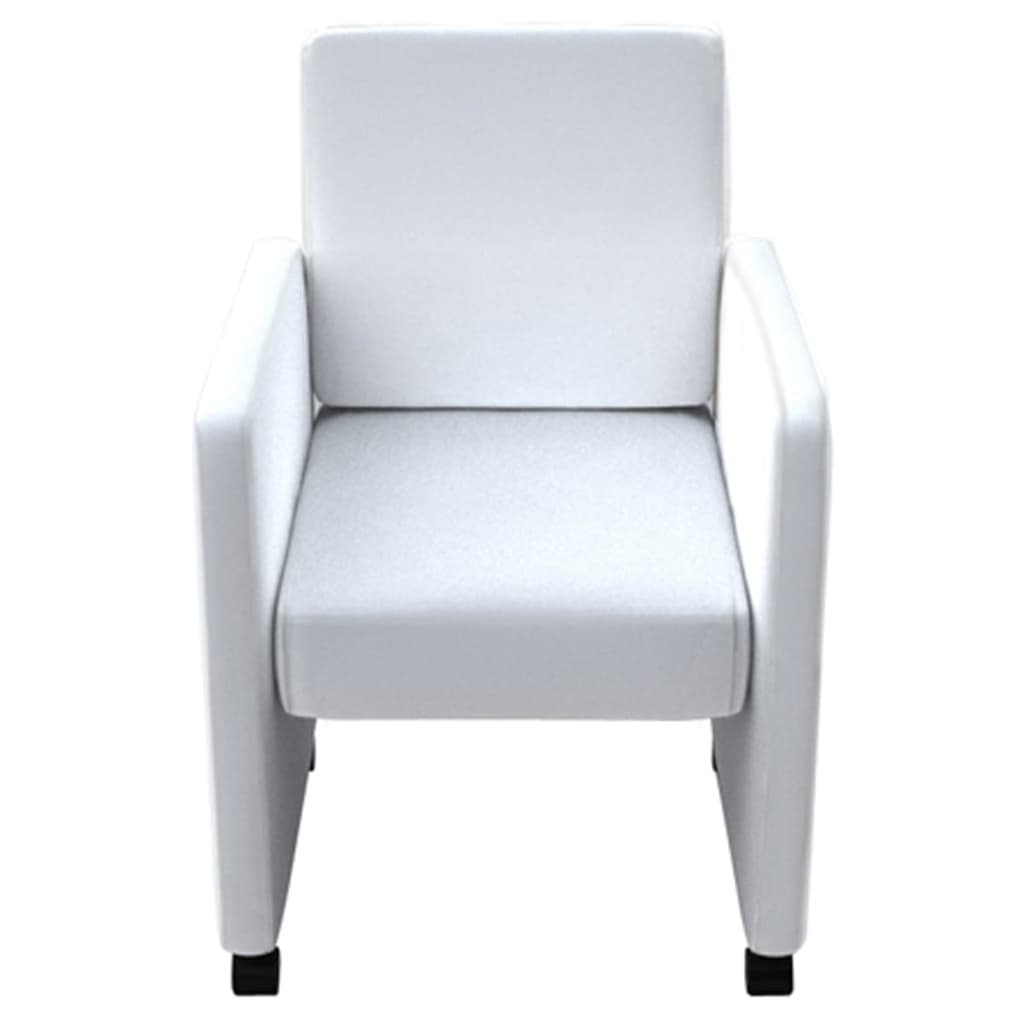 vidaXL Καρέκλες Τραπεζαρίας 6 τεμ. Λευκές από Δερματίνη