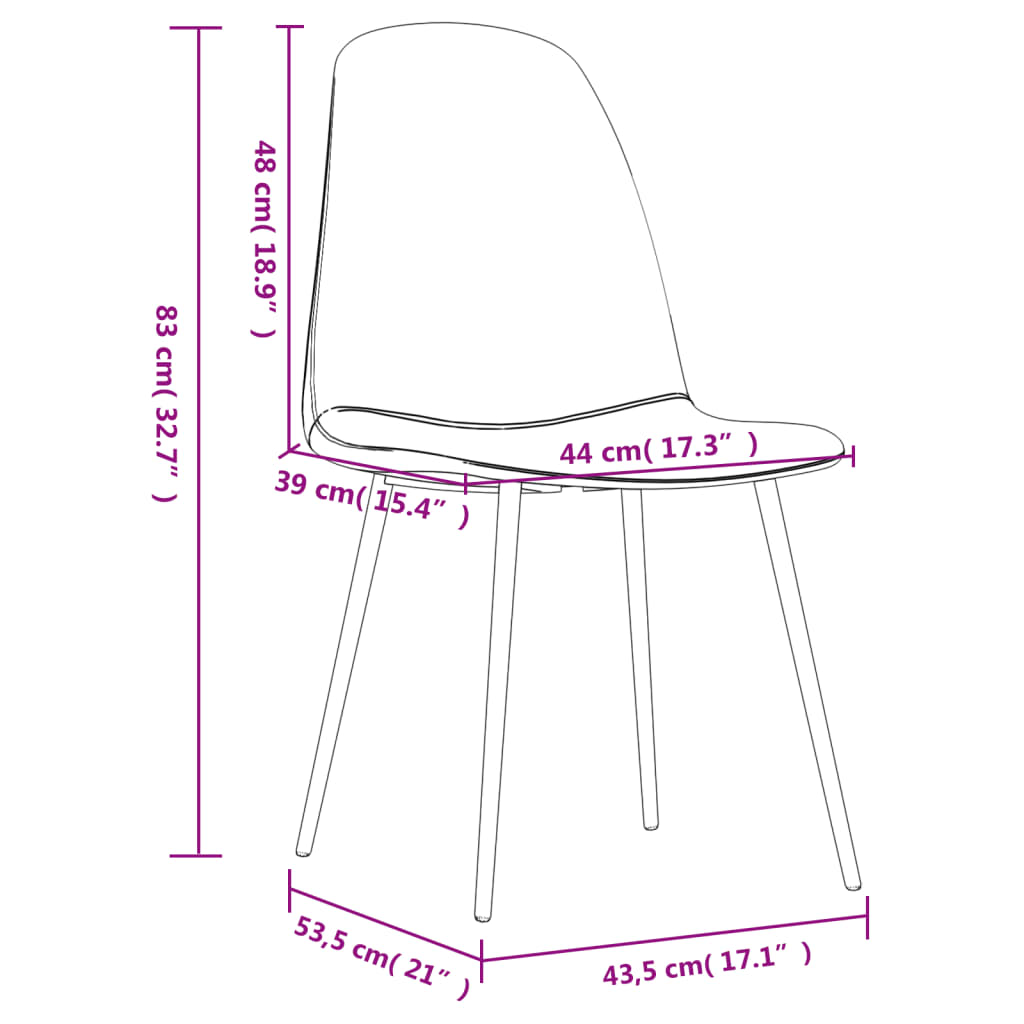 vidaXL Καρέκλες Τραπεζαρίας 4 τεμ. Γυαλ. Καφέ 43,5x53,5x84εκ Συν.Δέρμα