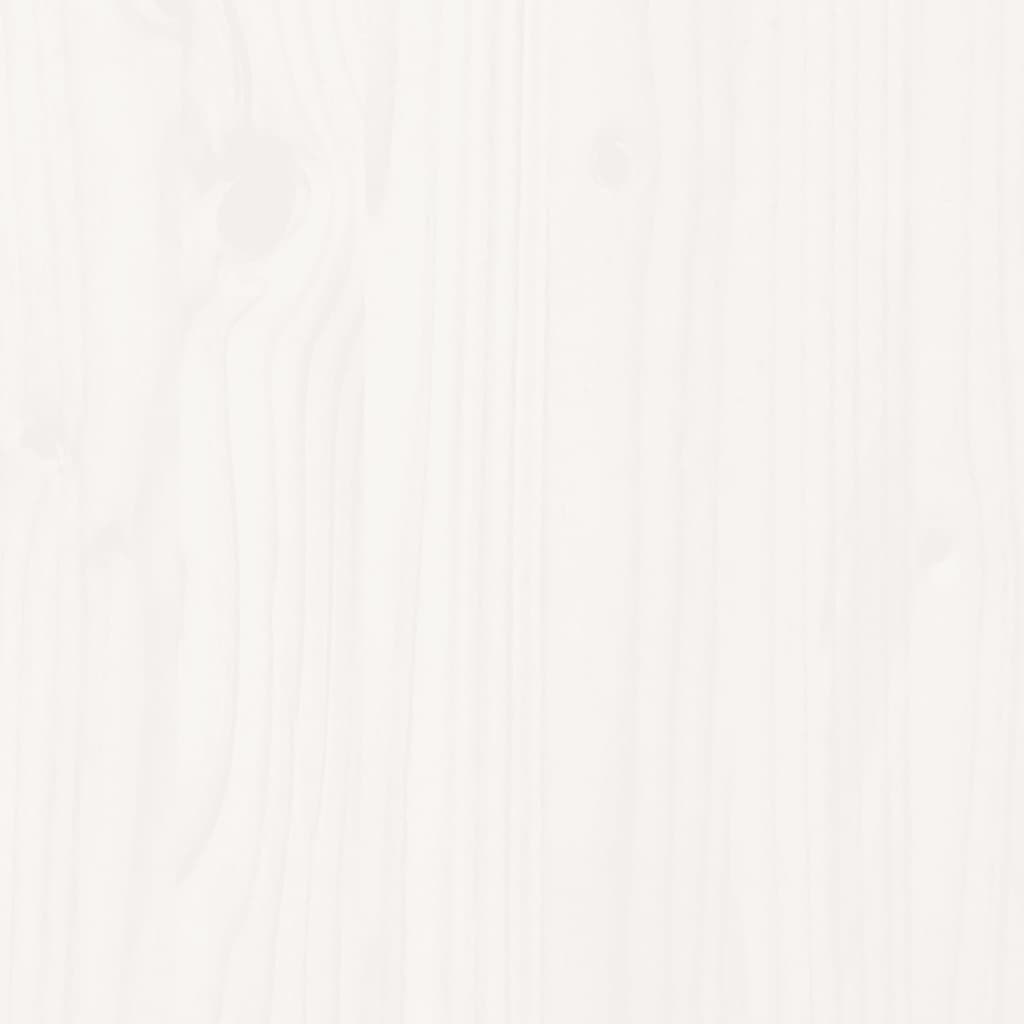 vidaXL Υποπόδιο Κήπου Λευκό 62x31,5x52 εκ. από Μασίφ Ξύλο Πεύκου