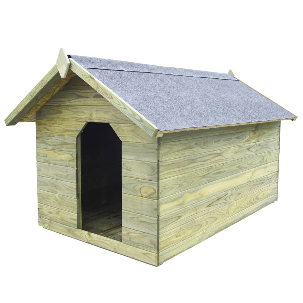 vidaXL Σπιτάκι Σκύλου με Ανοιγόμενη Οροφή από Εμποτισμένο Ξύλο Πεύκου