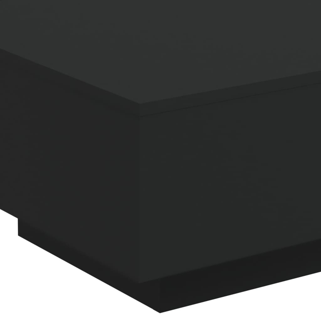 vidaXL Τραπεζάκι Σαλονιού με Φώτα LED Μαύρο 55x55x31 εκ.