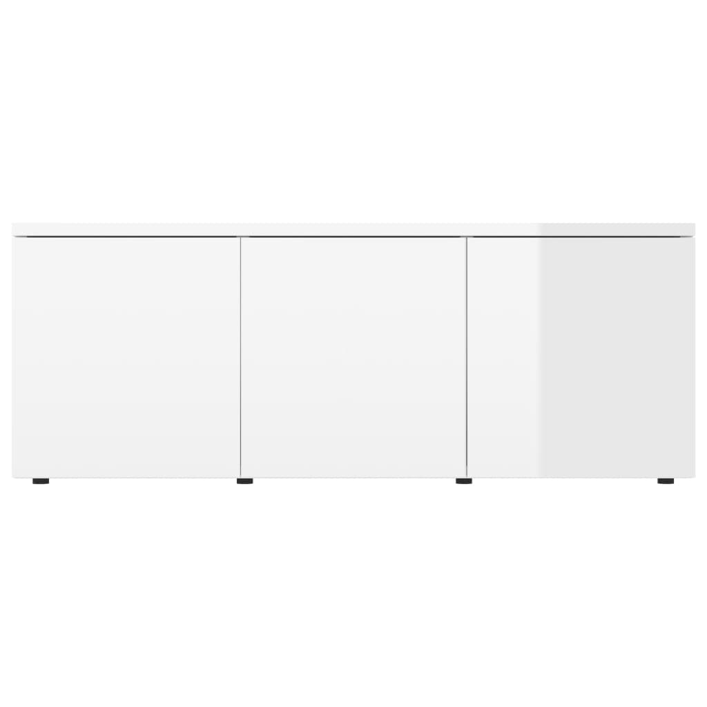 vidaXL Έπιπλο Τηλεόρασης Γυαλιστερό Λευκό 80 x 34 x 30 εκ. Μοριοσανίδα