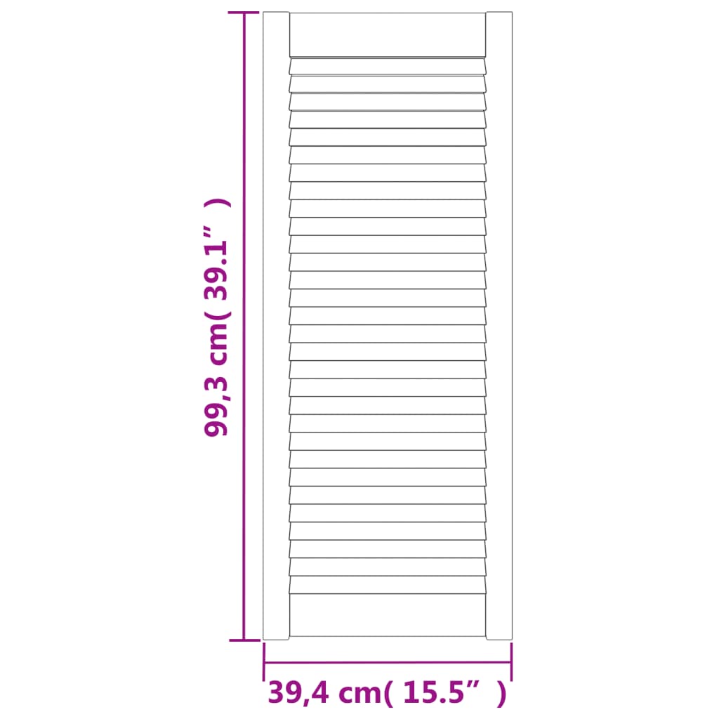 vidaXL Πορτάκια με Περσίδες 4 Τεμ. 99,3x39,4 εκ. από Μασίφ Ξύλο Πεύκου