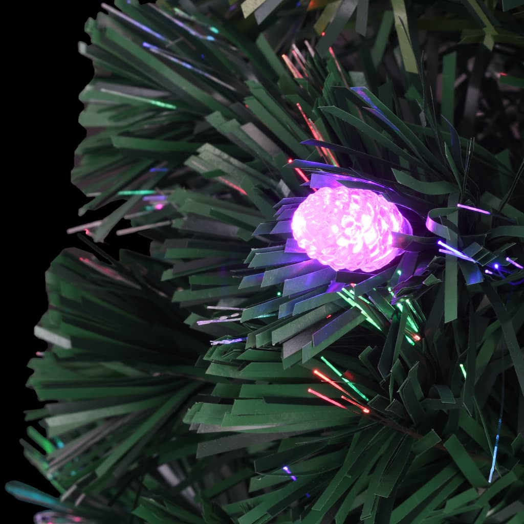 vidaXL Χριστουγεν. Δέντρο Προφωτισμένο με Βάση / Οπτικές Ίνες 210 εκ.