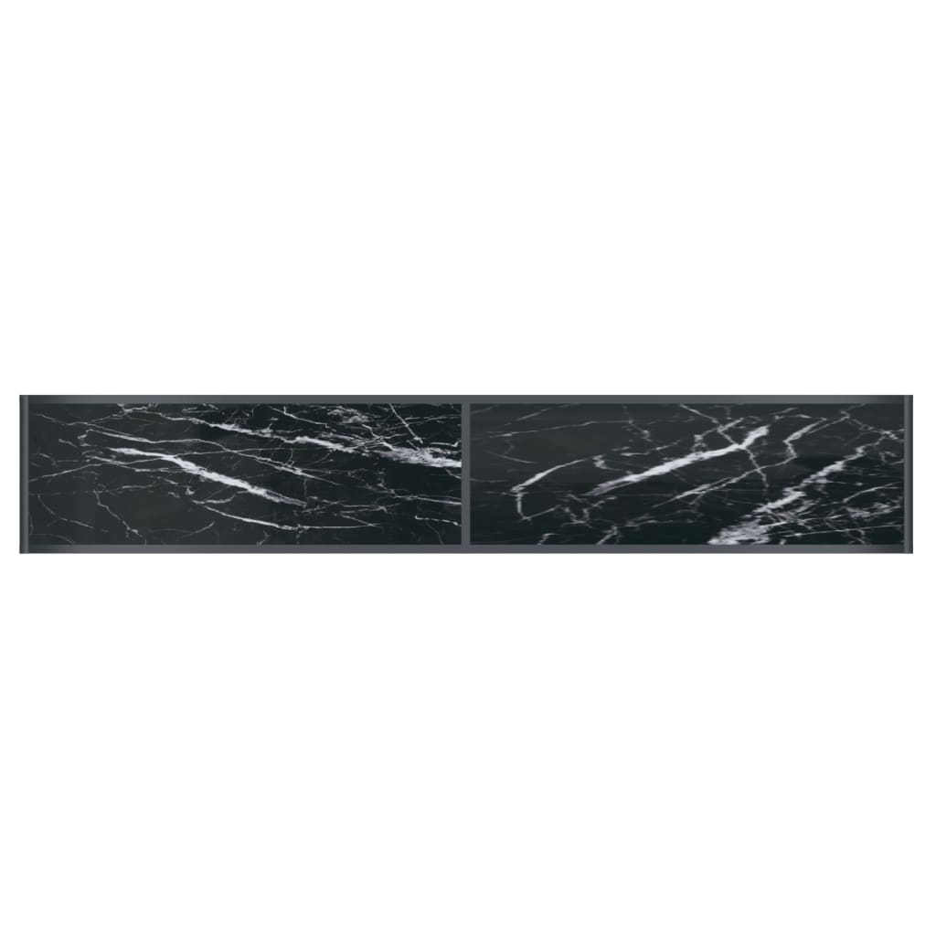 vidaXL Τραπέζι Κονσόλα Μαύρο 200 x 35 x 75,5 εκ. από Ψημένο Γυαλί