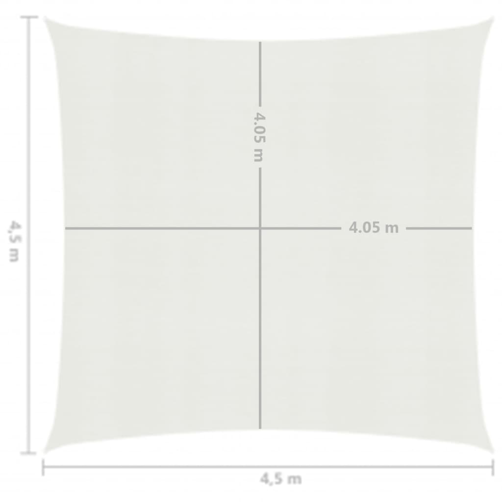 vidaXL Πανί Σκίασης Λευκό 4,5 x 4,5 μ. από HDPE 160 γρ./μ²