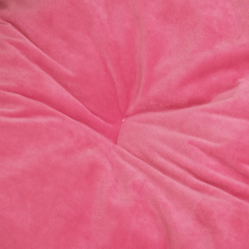vidaXL Κρεβάτι Σκύλου Μαύρο/Ροζ 79 x 70 x 19 εκ. Βελουτέ/Συνθ. Δέρμα