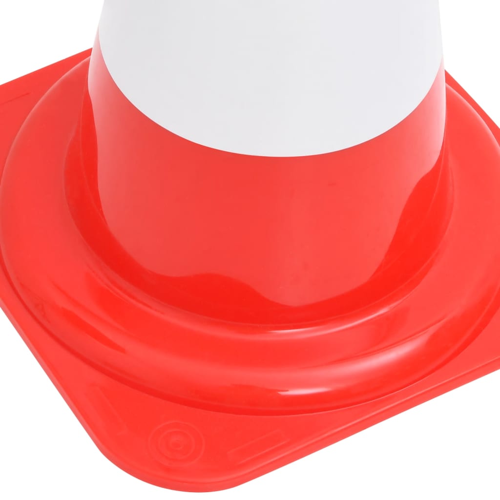 vidaXL Σετ Κώνοι Σήμανσης με Κόκκινη / Λευκή Αλυσίδα 10 Μέτρων
