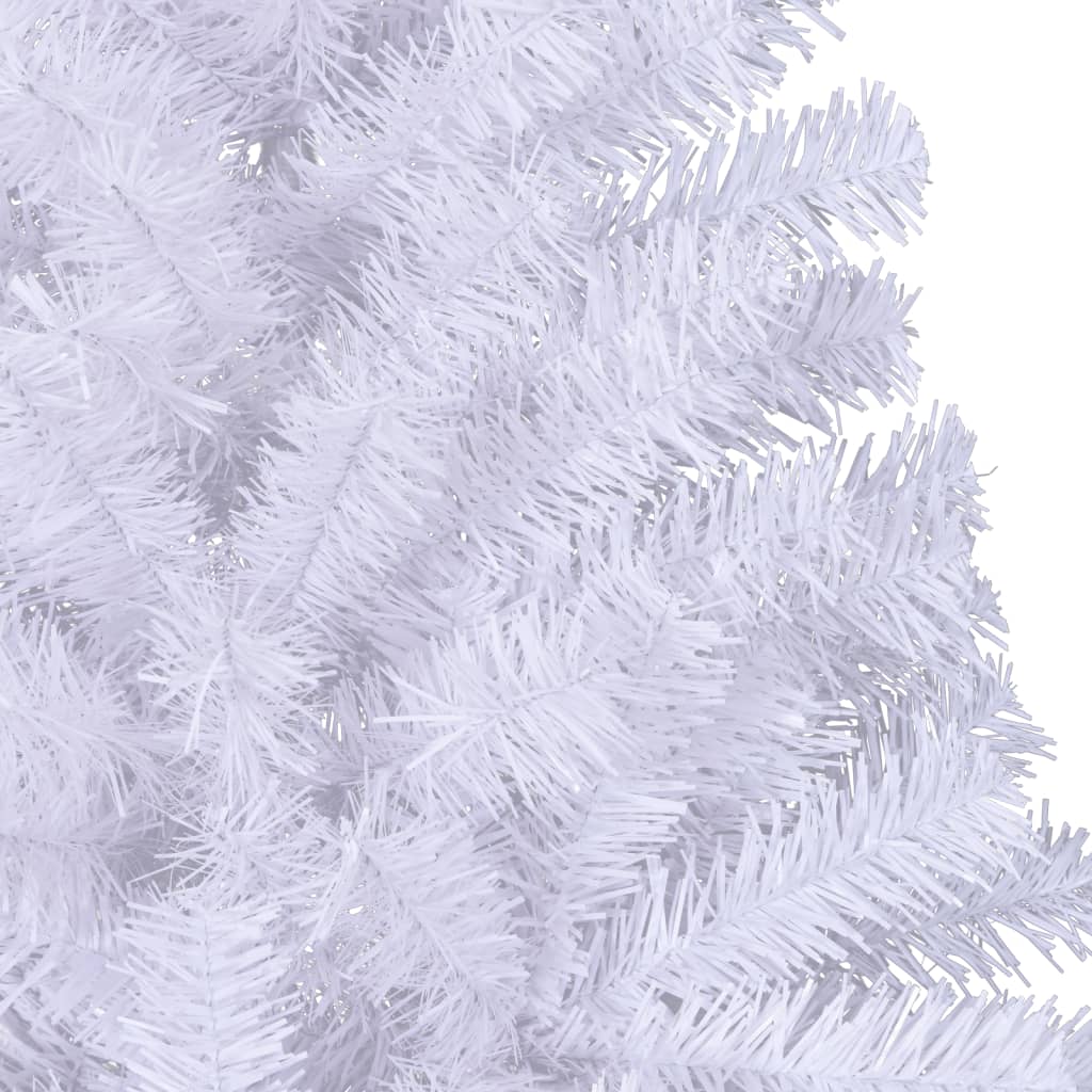 vidaXL Χριστουγεννιάτικο Δέντρο Τεχνητό Μισό Με Βάση Άσπρο 180 εκ. PVC