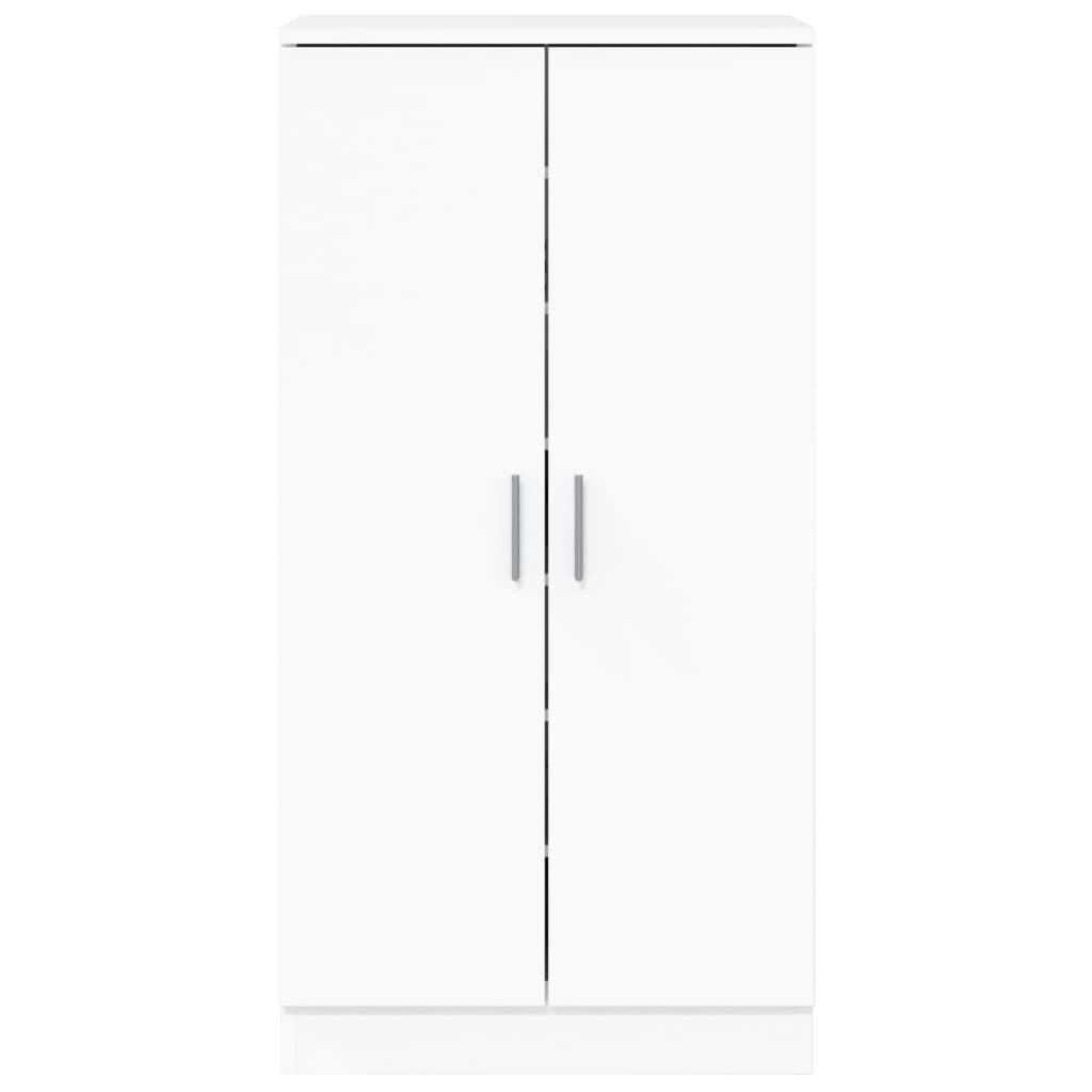 vidaXL Παπουτσοθήκη Γυαλιστερό Λευκό 55x35x108 εκ. Επεξεργασμένο Ξύλο