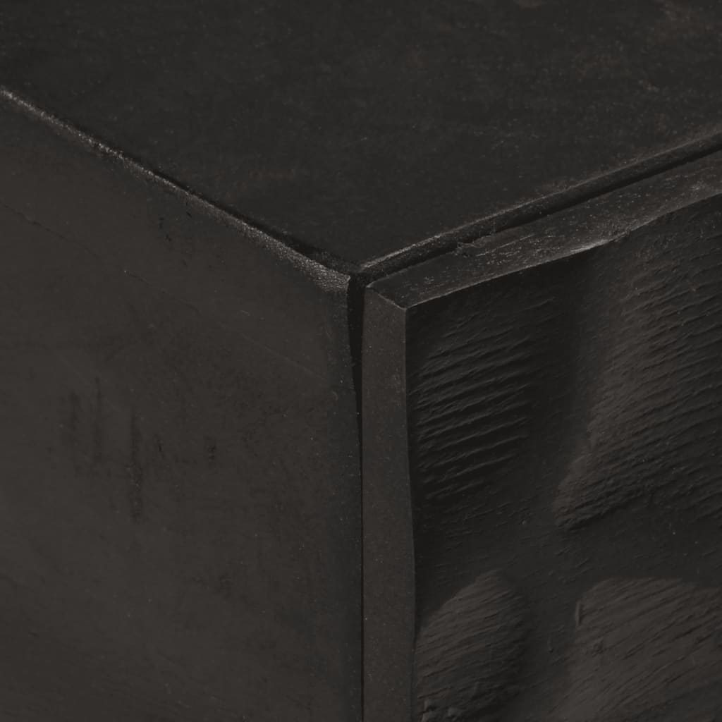 vidaXL Τραπέζι Κονσόλα Μαύρο 90x30x76 εκ. από Μασίφ Ξύλο Μάνγκο/Σίδηρο