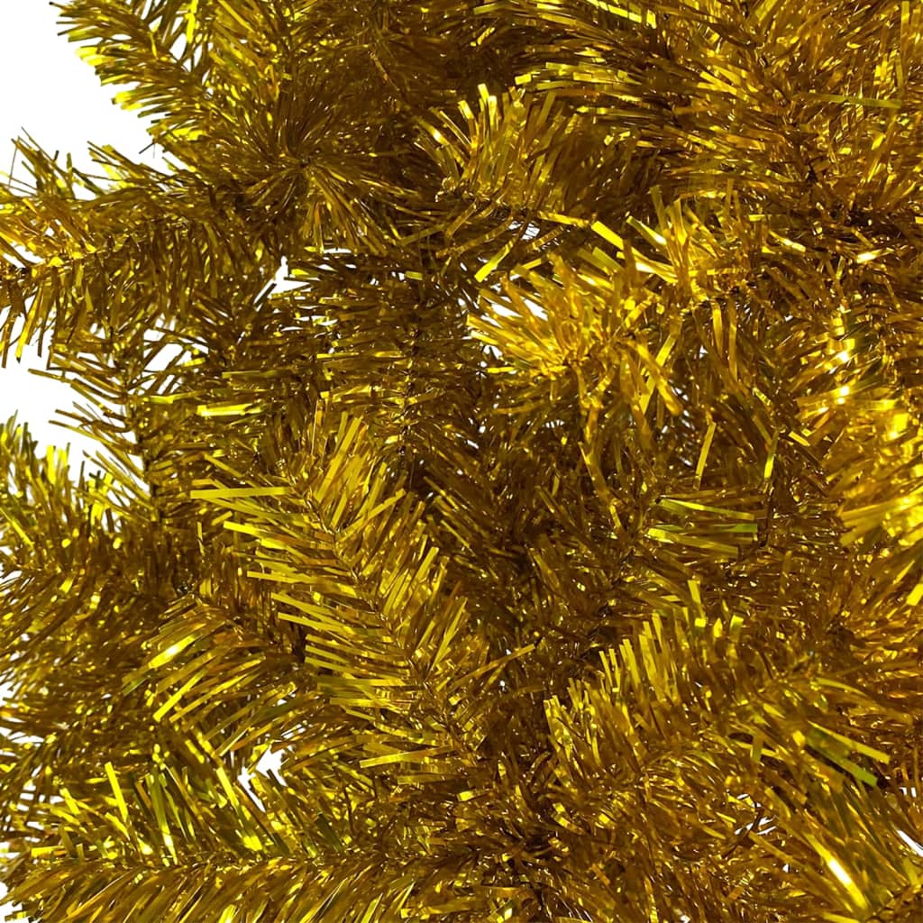 vidaXL Χριστουγεν Δέντρο Προφωτισμένο Slim Χρυσό 120εκ