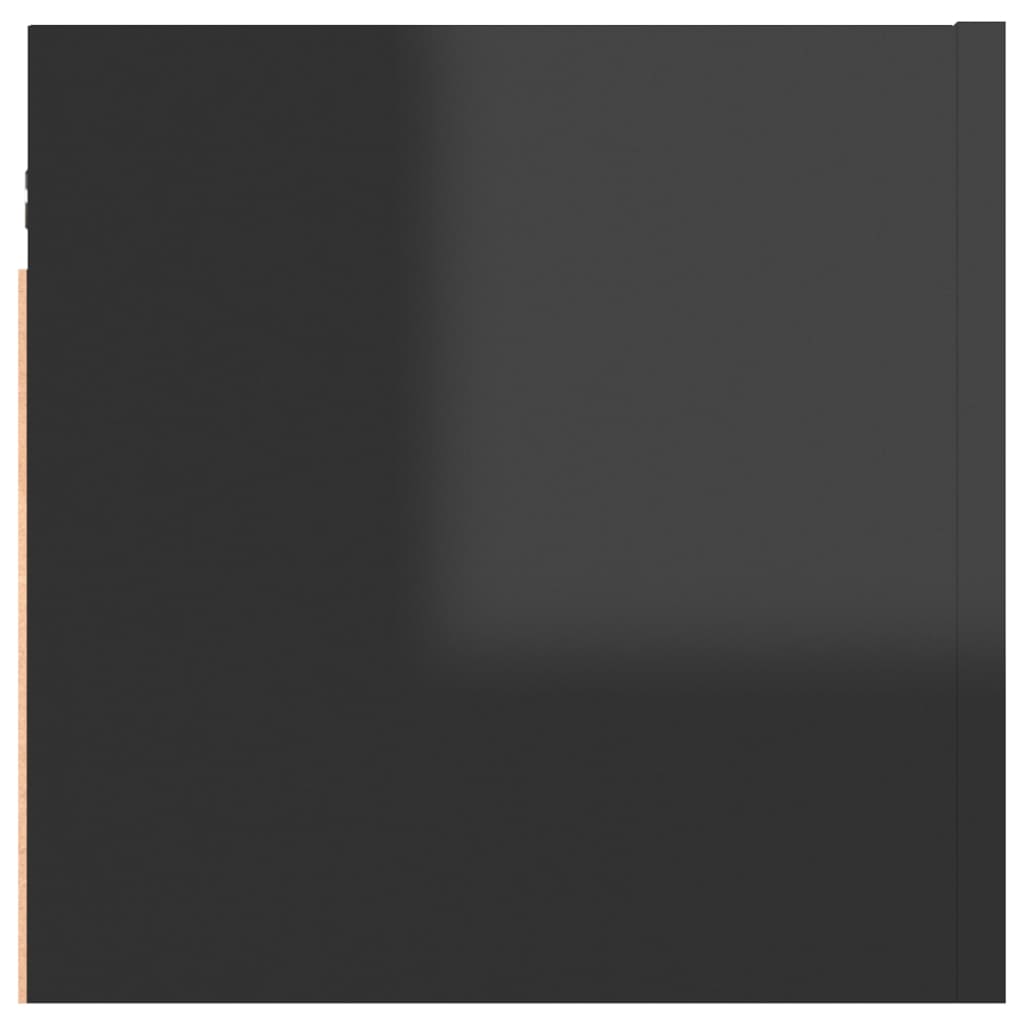 vidaXL Κομοδίνο Γυαλιστερό Μαύρο 30,5 x 30 x 30 εκ. από Μοριοσανίδα