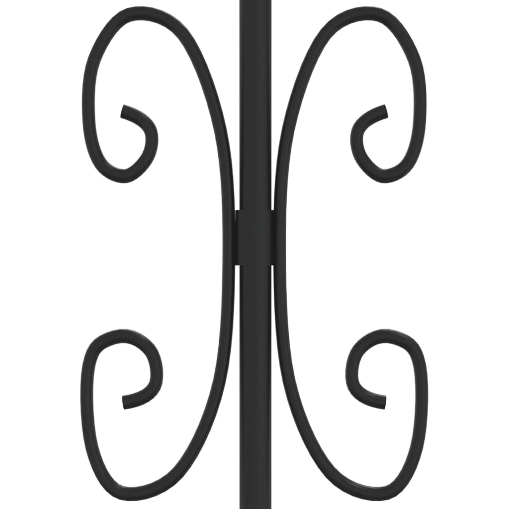 vidaXL Πόρτα Φράχτη με Ακίδες Μαύρη 406x198 εκ. Ατσάλι με Ηλεκτρ. Βαφή