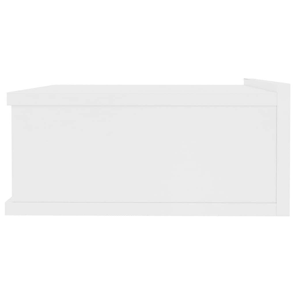 vidaXL Κομοδίνο Κρεμαστό Λευκό 40 x 30 x 15 εκ. από Μοριοσανίδα
