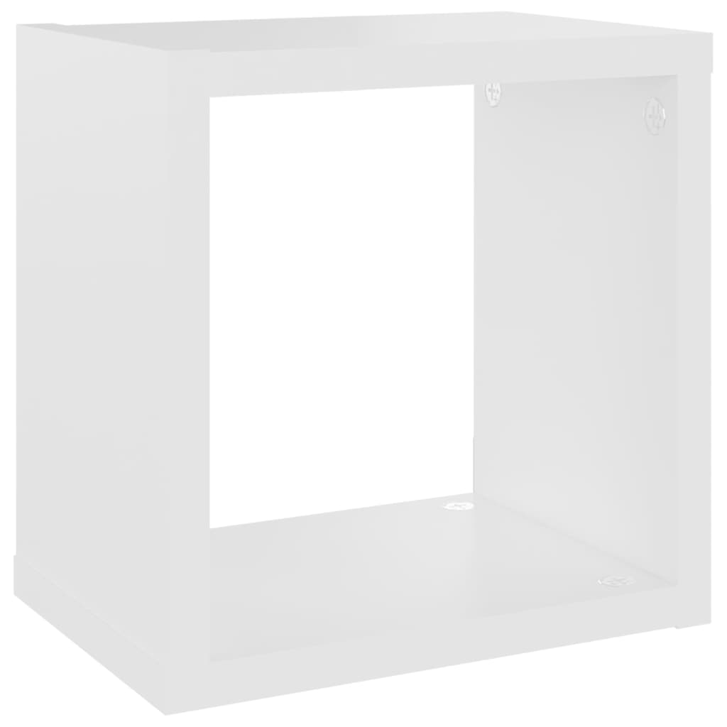vidaXL Ράφια Κύβοι Τοίχου 4 τεμ. Λευκά 22 x 15 x 22 εκ.