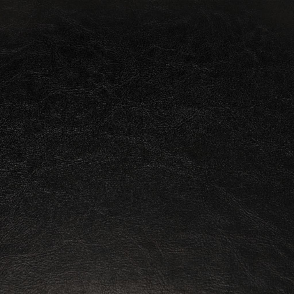 vidaXL Πολυθρόνα Μπάρελ Μαύρη από Συνθετικό Δέρμα με Υποπόδιο